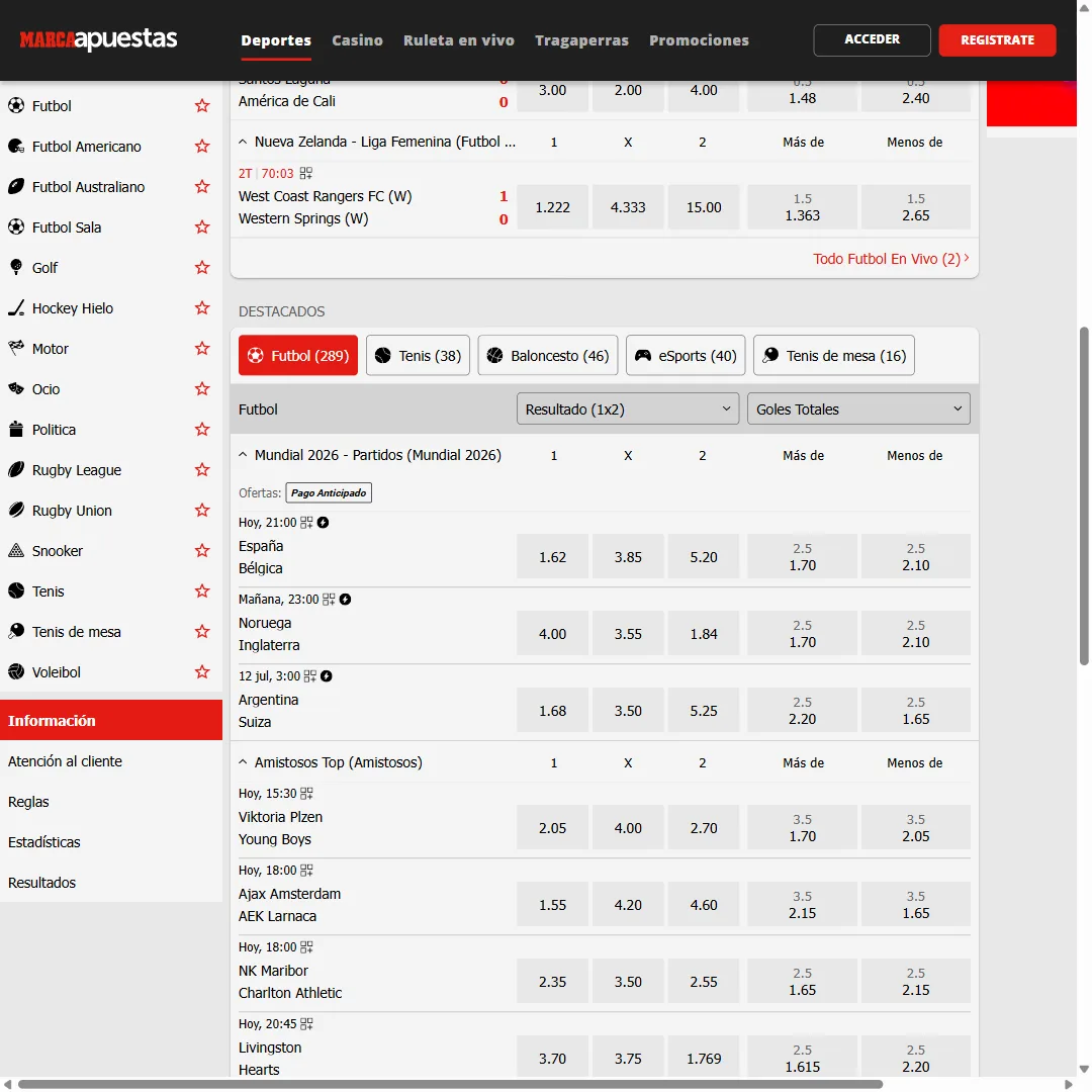 Captura 2 de Marca Apuestas